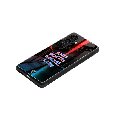 anti social social club back phone cover | glass case for samsung galaxy s25