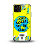 anti social social club x juice wrld back phone cover | glass case for iphone 13