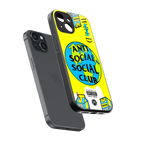 anti social social club x juice wrld back phone cover | glass case for iphone 13