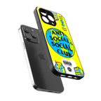 anti social social club x juice wrld back phone cover | glass case for iphone 15 pro