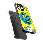 anti social social club x juice wrld back phone cover | glass case for iphone 16 pro max