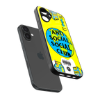 anti social social club x juice wrld back phone cover | glass case for iphone 16
