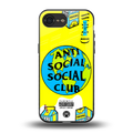anti social social club x juice wrld back phone cover | glass case for iphone 16e