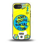 anti social social club x juice wrld back phone cover | glass case for iphone 16e