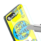 anti social social club x juice wrld back phone cover | glass case for iphone 16e