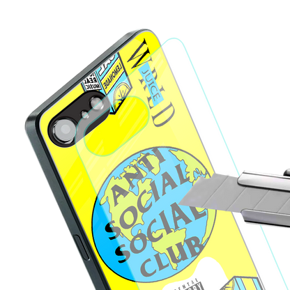 anti social social club x juice wrld back phone cover | glass case for iphone 16e