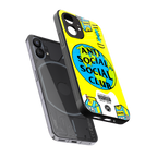 anti social social club x juice wrld back phone cover | glass case for nothing phone 1