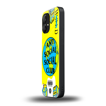 anti social social club x juice wrld back phone cover | glass case for nothing phone 1