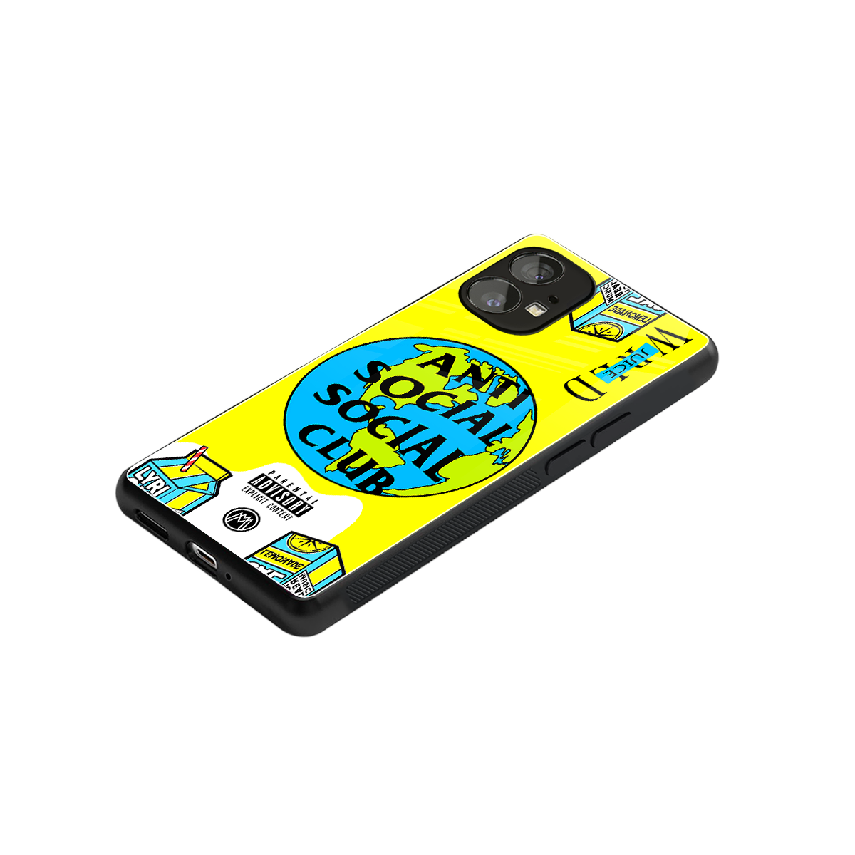anti social social club x juice wrld back phone cover | glass case for nothing phone 1