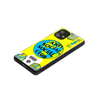 anti social social club x juice wrld back phone cover | glass case for nothing phone 1