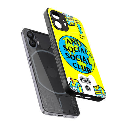 anti social social club x juice wrld back phone cover | glass case for nothing phone 2