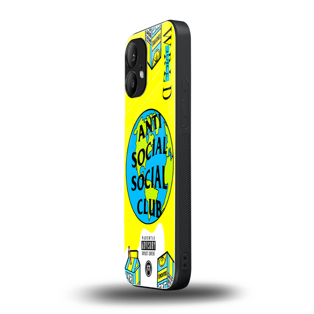 anti social social club x juice wrld back phone cover | glass case for nothing phone 2
