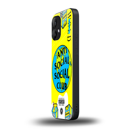 anti social social club x juice wrld back phone cover | glass case for nothing phone 2
