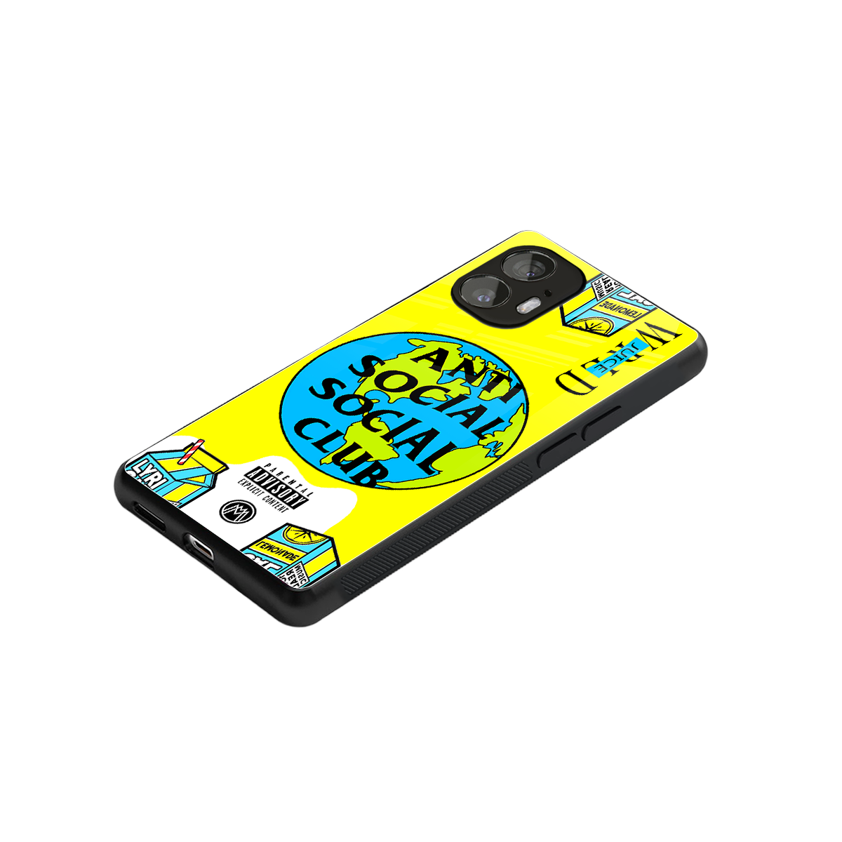 anti social social club x juice wrld back phone cover | glass case for nothing phone 2