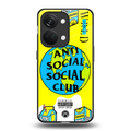 anti social social club x juice wrld back phone cover | glass case for oneplus nord 3