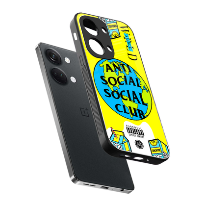 anti social social club x juice wrld back phone cover | glass case for oneplus nord 3