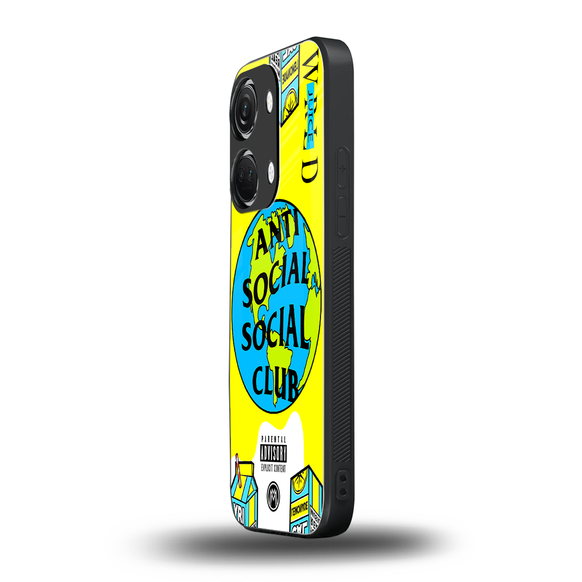 anti social social club x juice wrld back phone cover | glass case for oneplus nord 3