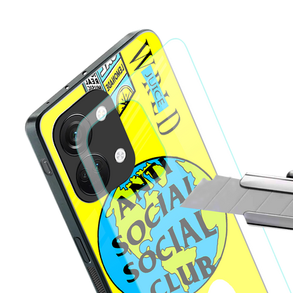 anti social social club x juice wrld back phone cover | glass case for oneplus nord 3