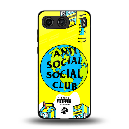 anti social social club x juice wrld back phone cover | glass case for oneplus nord 4
