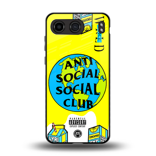 anti social social club x juice wrld back phone cover | glass case for oneplus nord 4