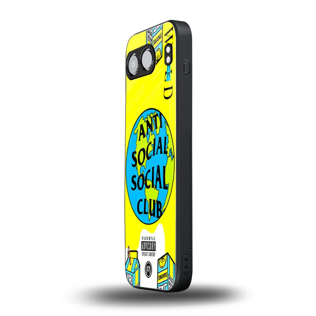 anti social social club x juice wrld back phone cover | glass case for oneplus nord 4