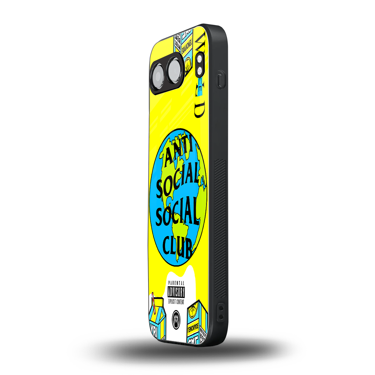 anti social social club x juice wrld back phone cover | glass case for oneplus nord 4