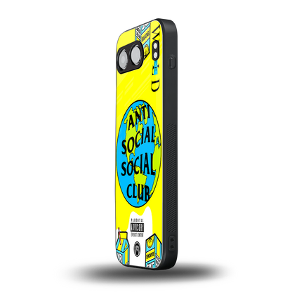 anti social social club x juice wrld back phone cover | glass case for oneplus nord 4