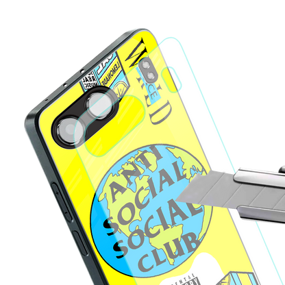 anti social social club x juice wrld back phone cover | glass case for oneplus nord 4
