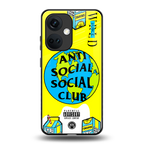 anti social social club x juice wrld back phone cover | glass case for oneplus nord ce 3