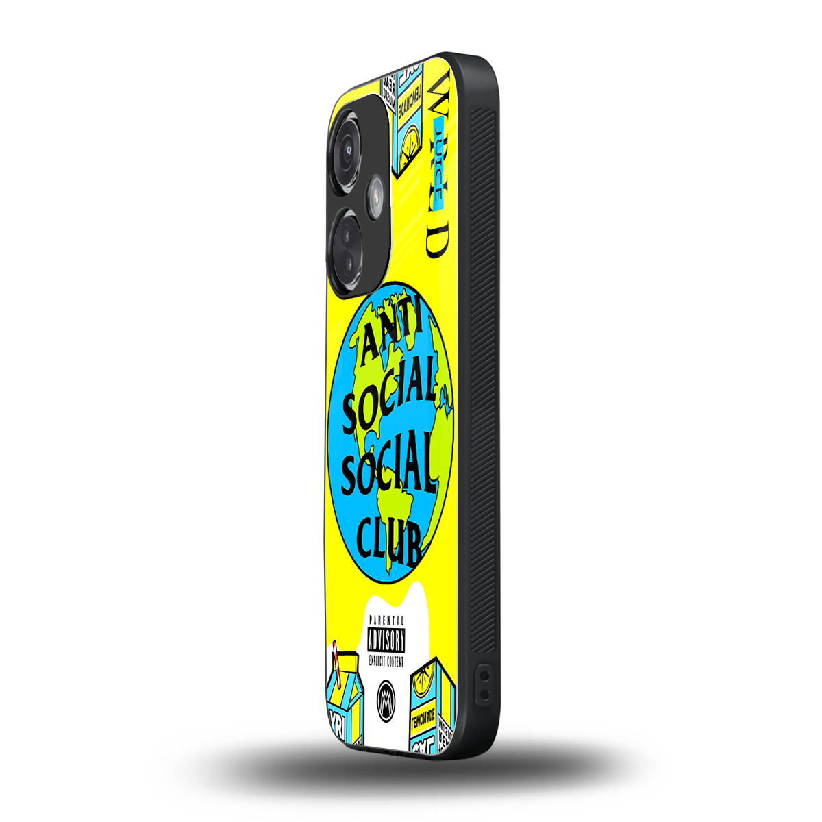 anti social social club x juice wrld back phone cover | glass case for oneplus nord ce 3