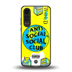 anti social social club x juice wrld back phone cover | glass case for oneplus nord ce 4 lite