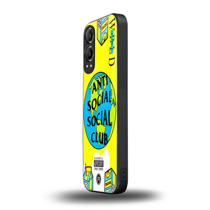 anti social social club x juice wrld back phone cover | glass case for oneplus nord ce 4 lite