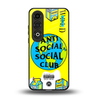 anti social social club x juice wrld back phone cover | glass case for oneplus nord ce 4