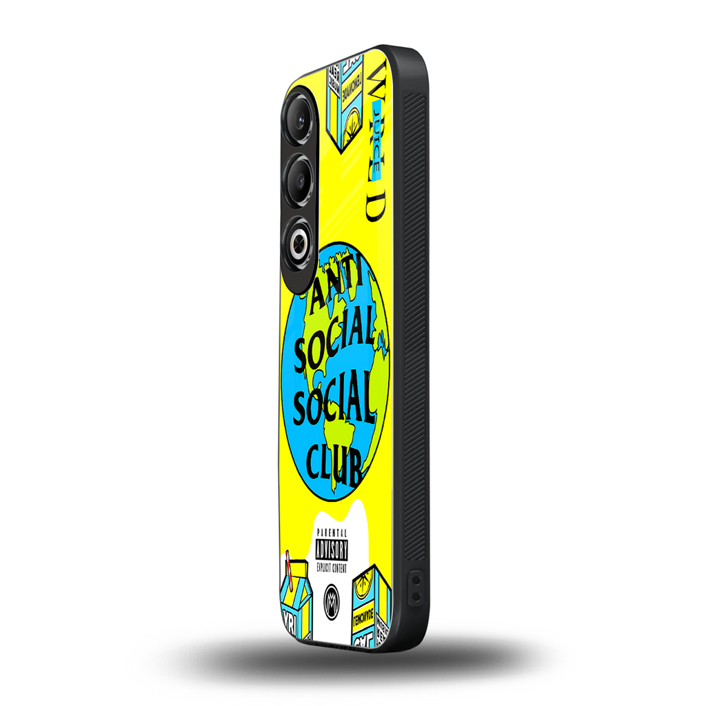 anti social social club x juice wrld back phone cover | glass case for oneplus nord ce 4