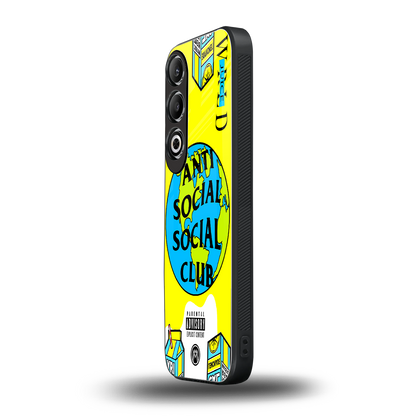 anti social social club x juice wrld back phone cover | glass case for oneplus nord ce 4