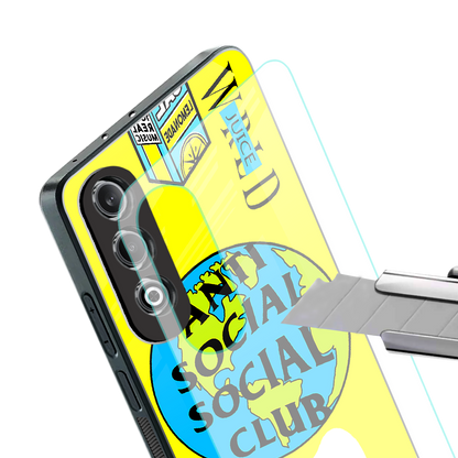 anti social social club x juice wrld back phone cover | glass case for oneplus nord ce 4