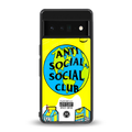 anti social social club x juice wrld back phone cover | glass case for google pixel 6 pro