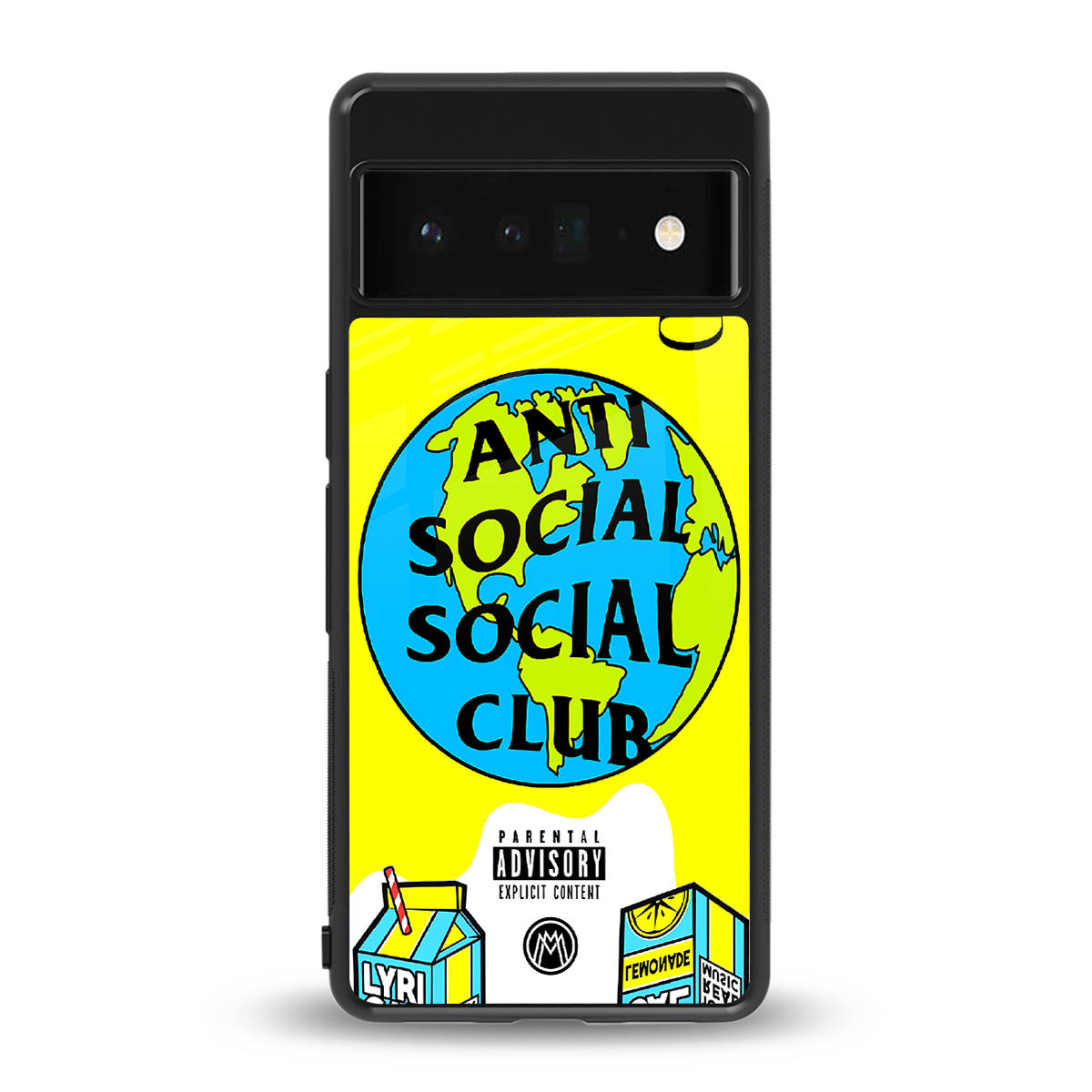 anti social social club x juice wrld back phone cover | glass case for google pixel 6 pro