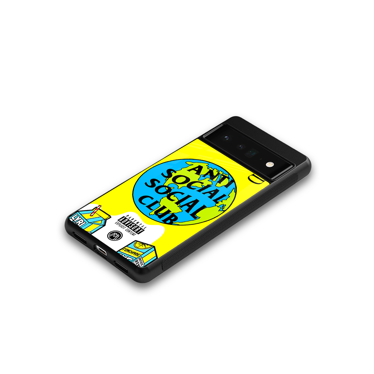anti social social club x juice wrld back phone cover | glass case for google pixel 6 pro