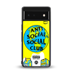 anti social social club x juice wrld back phone cover | glass case for google pixel 6