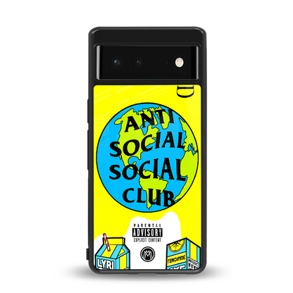 anti social social club x juice wrld back phone cover | glass case for Google Pixel 6A