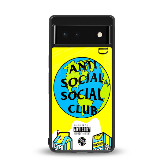 anti social social club x juice wrld back phone cover | glass case for Google Pixel 6A
