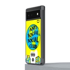 anti social social club x juice wrld back phone cover | glass case for google pixel 6