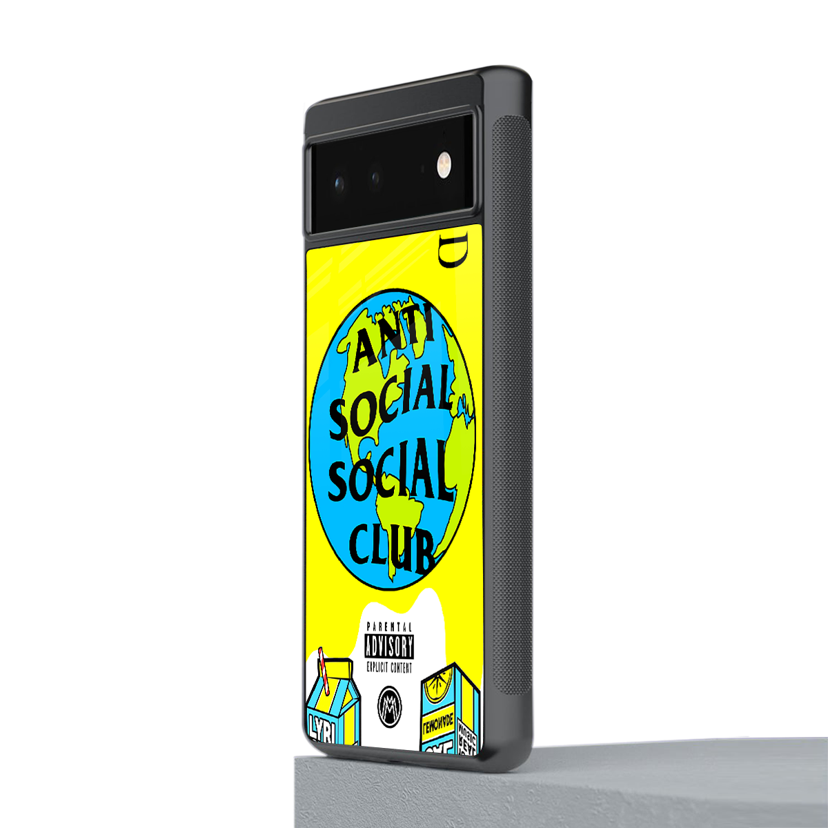 anti social social club x juice wrld back phone cover | glass case for google pixel 6