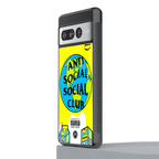 anti social social club x juice wrld back phone cover | glass case for google pixel 7 pro