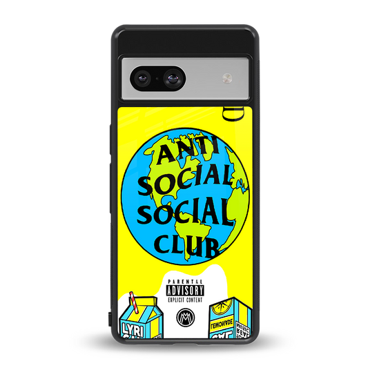 anti social social club x juice wrld back phone cover | glass case for Google Pixel 7