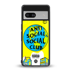 anti social social club x juice wrld back phone cover | glass case for Google Pixel 7A