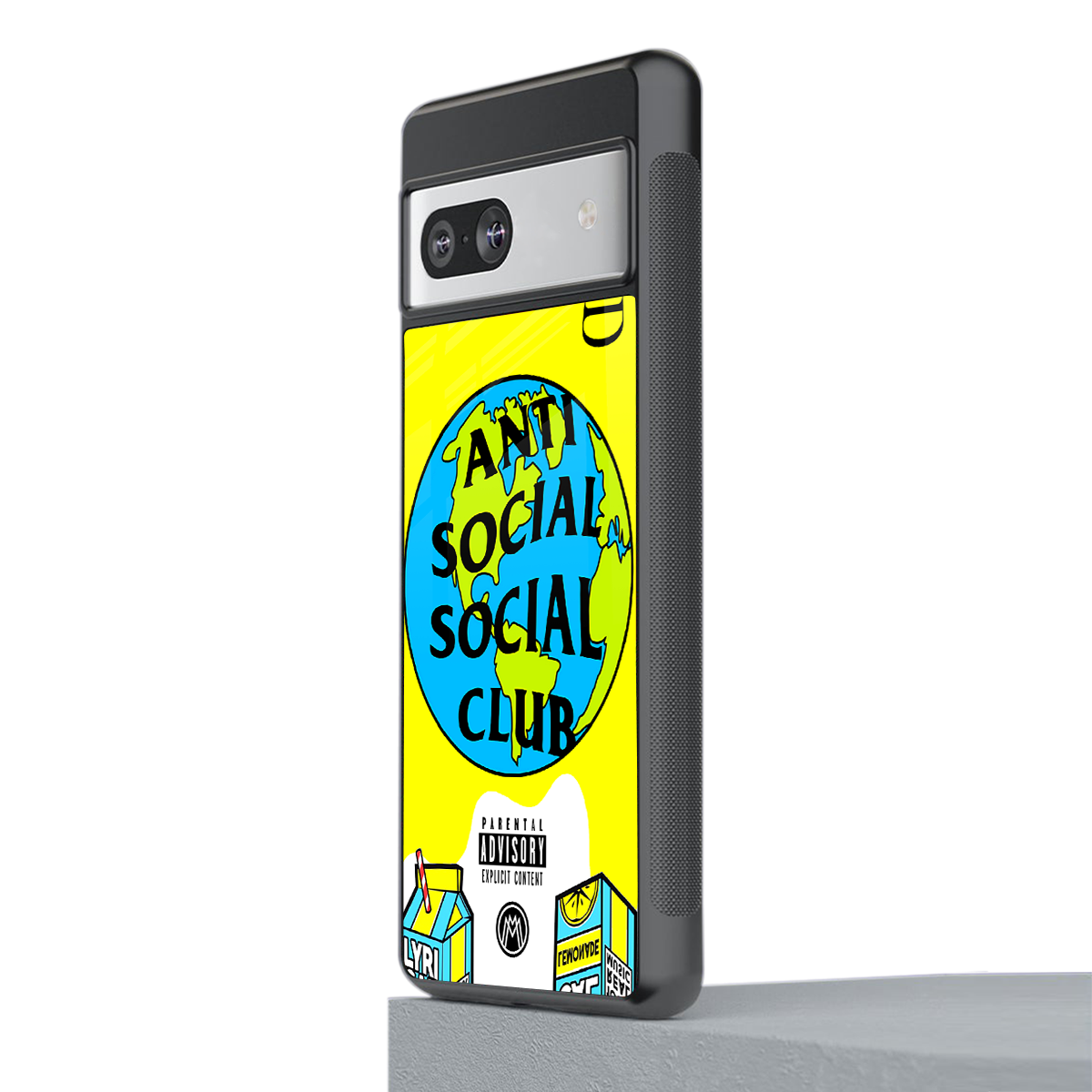 anti social social club x juice wrld back phone cover | glass case for Google Pixel 7