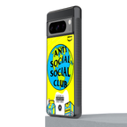 anti social social club x juice wrld back phone cover | glass case for google pixel 8 pro