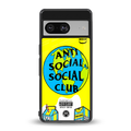 anti social social club x juice wrld back phone cover | glass case for Google Pixel 8